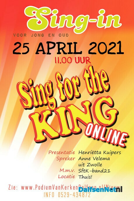 Sing for the KING 25 april 2021 - Foto: Ingezonden foto