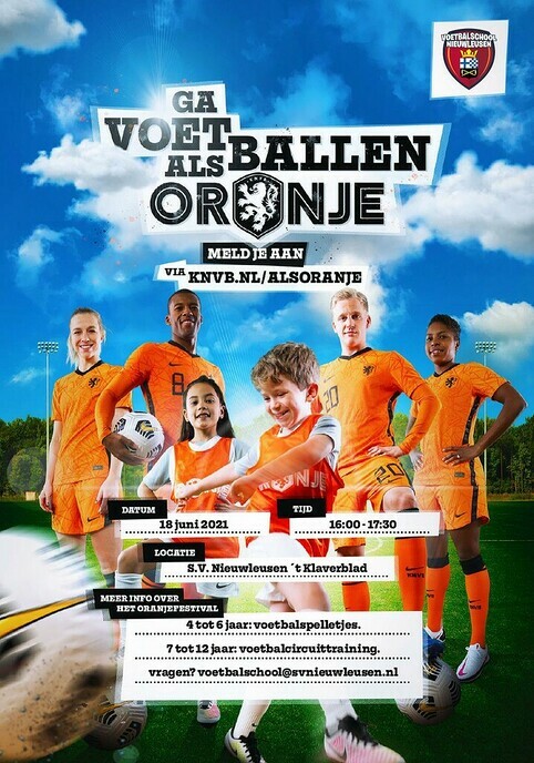 Voetbalschool Nieuwleusen organiseert Oranjefestival - Foto: Ingezonden foto