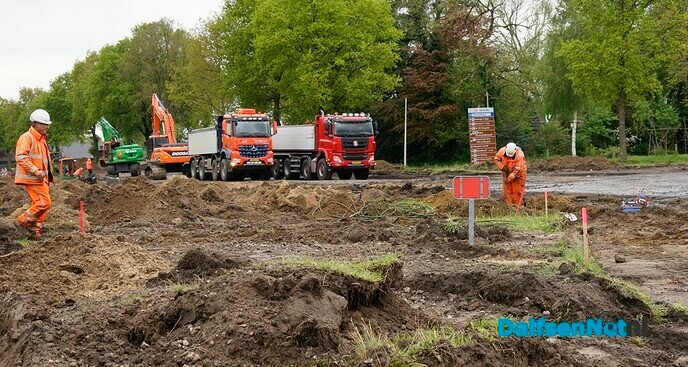 Werkzaamheden bij Kruispunt Driessen (Koesteeg/Hessenweg) - Foto: Paul Scholten