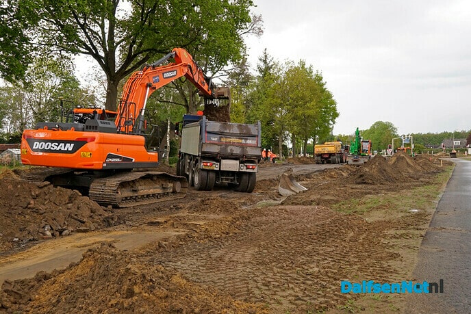 Werkzaamheden bij Kruispunt Driessen (Koesteeg/Hessenweg) - Foto: Paul Scholten