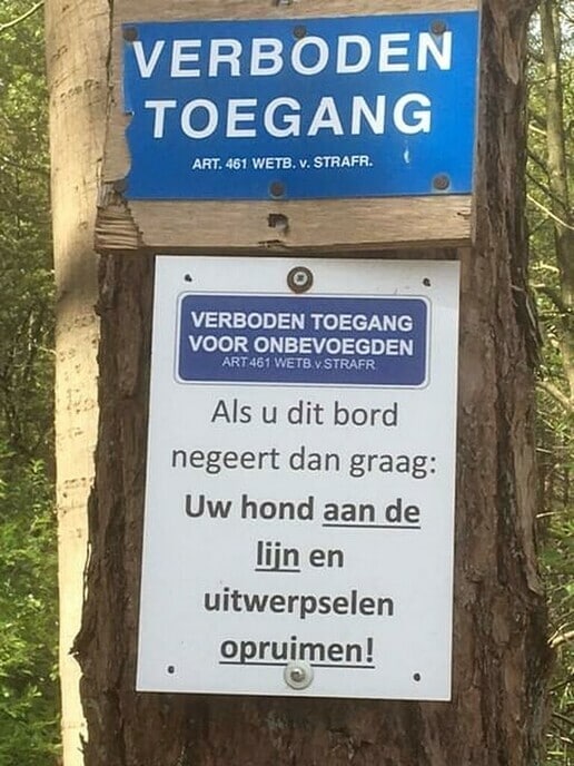 Sommigen hebben schijt aan de borden - Foto: Ingezonden foto