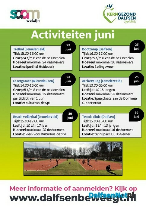 Sports4kids activiteitenkalender maand juni - Foto: Ingezonden foto