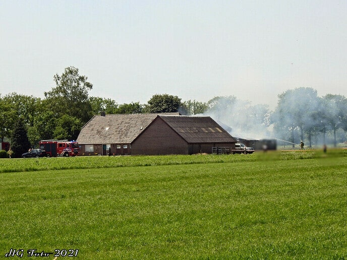 Grote brand schuur Haarweg.