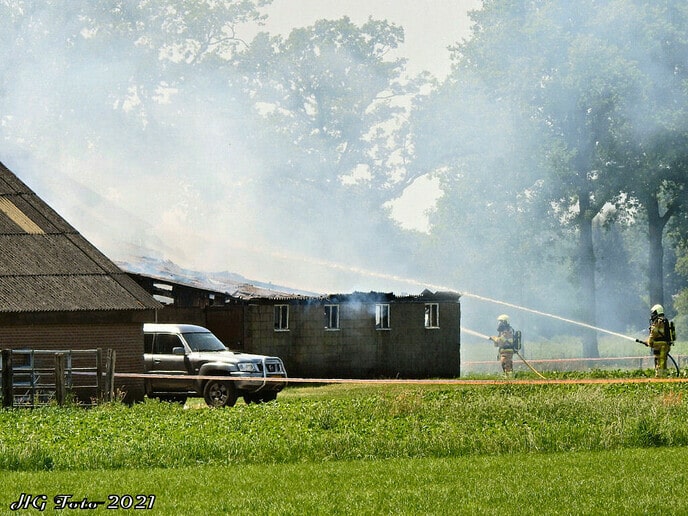 Grote brand schuur Haarweg.