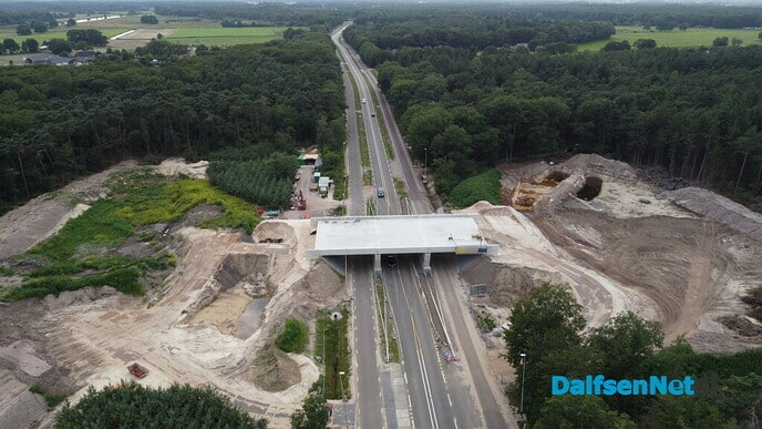 Afsluiting hoofdrijbaan N340 van 6 tot en met 30 augustus met drone foto’s - Foto: Johan Bokma