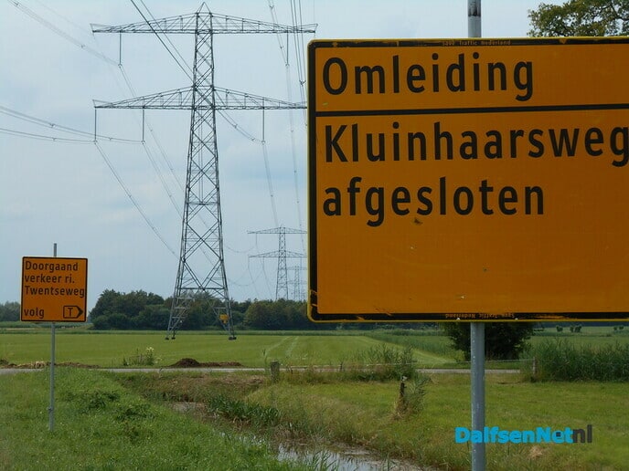 Kluinhaarsweg afgesloten