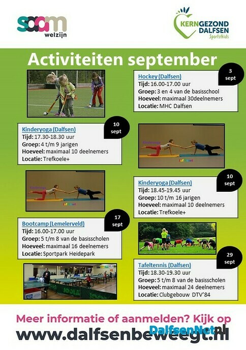 Sports4kids activiteitenkalender september - Foto: Ingezonden foto