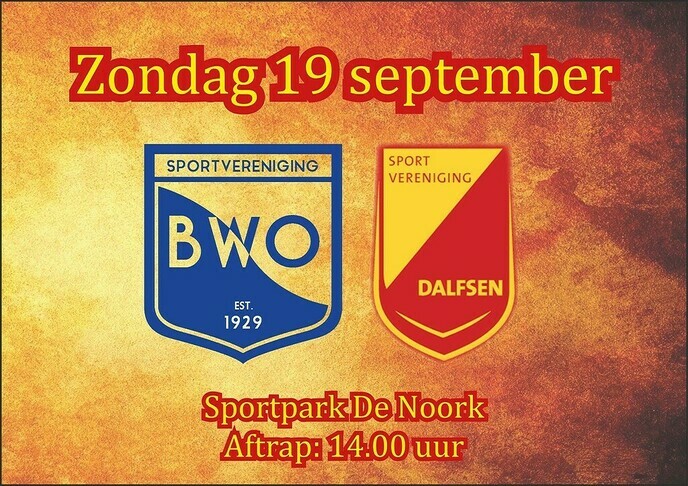 vooraankondiging van de wedstrijd van SV Dalfsen zondag - Foto: Ingezonden foto