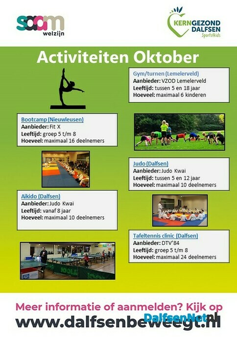 Sports4kids activiteitenkalender oktober - Foto: Ingezonden foto
