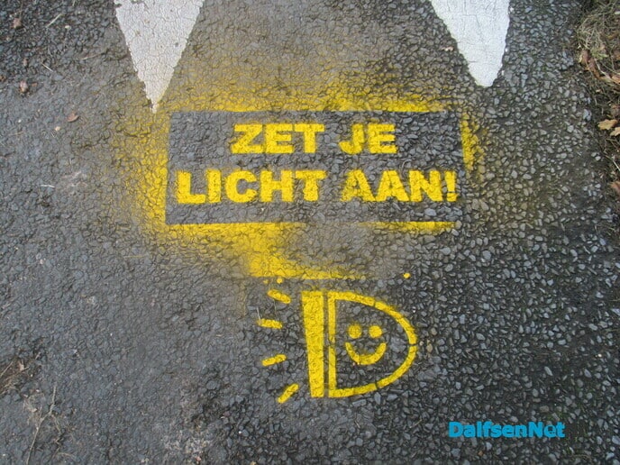Fietsverlichting AAN - Foto: Ingezonden foto