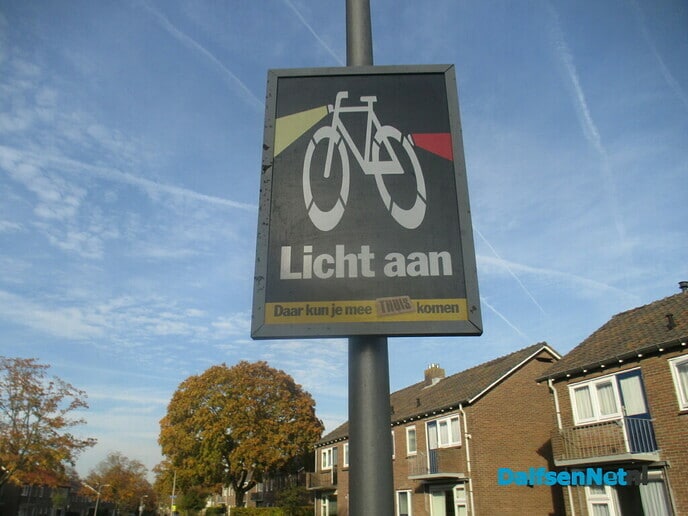 Fietsverlichting AAN - Foto: Ingezonden foto
