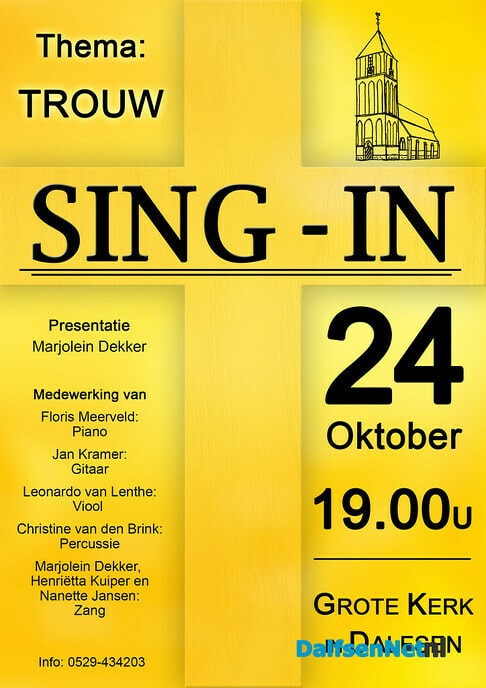 Sing-in Grote Kerk Dalfsen - Foto: Ingezonden foto