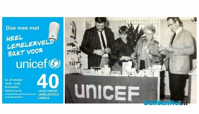 Heel Lemelerveld bakt voor Unicef - Foto: Ingezonden foto
