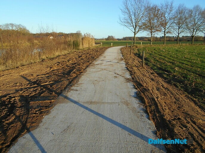 Het fietspad is bijna klaar