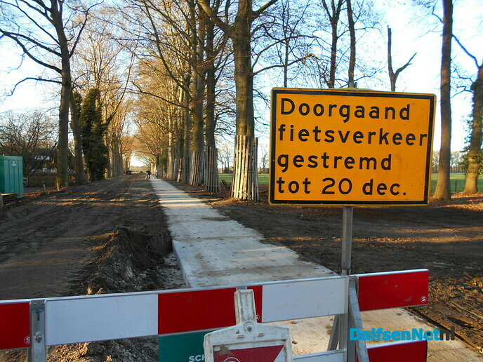 Het fietspad is bijna klaar
