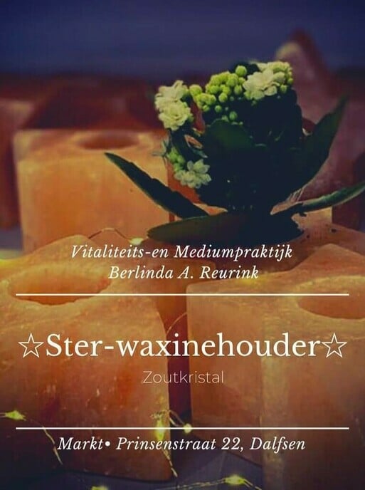 Zoutkristal Ster-waxinehouders bij Marktpunt Dalfsen