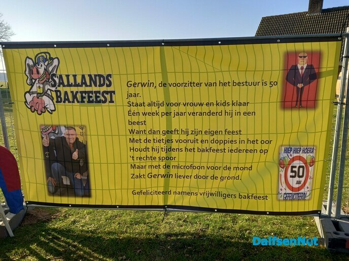 Veurzitter  Sallands Bakfeest Gerwin Visscher heeft abraham op bezoek!! - Foto: Ingezonden foto