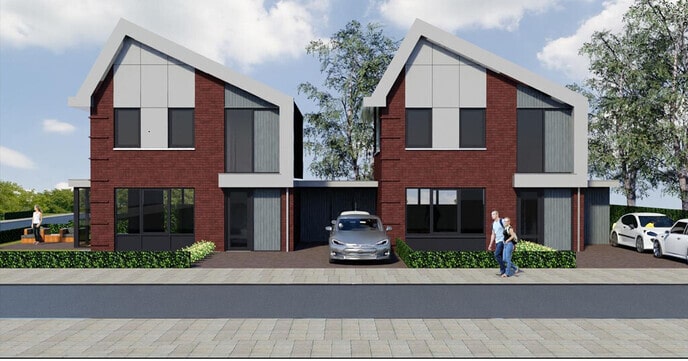 Twee nieuwe huurwoningen aan Zandspeur in Nieuwleusen