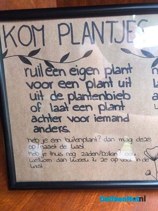 Nieuw: de Dalfser Plantenbieb - Foto: Ingezonden foto