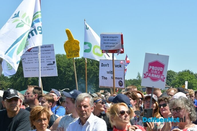 Rond de 60.000 demonstranten bij Boerenprotest in Stroe - Foto: Johan Bokma