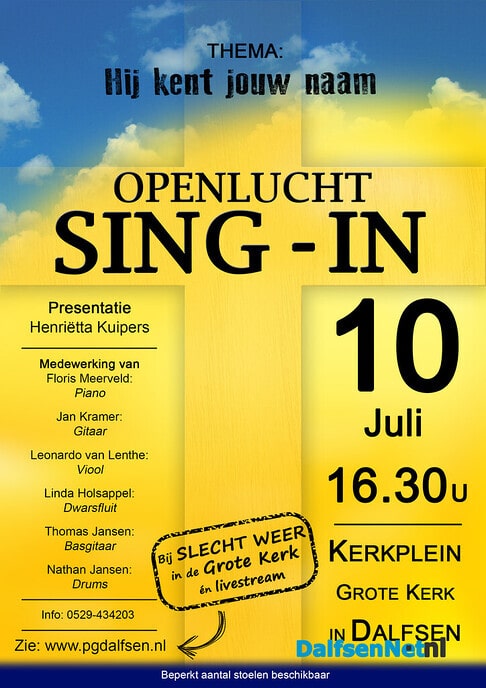 Openlucht Sing-in - Foto: Ingezonden foto