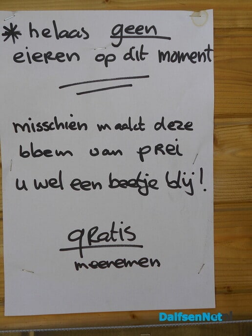 Geen ei, dan maar prei