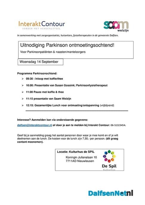 Parkinson ontmoetingsochtend 14 september - Foto: Ingezonden foto