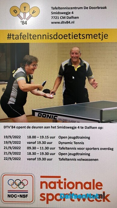 DTV ’84 en de Nationale Sportweek! - Foto: Ingezonden foto