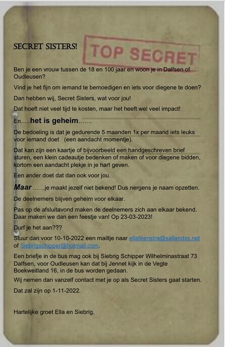 Een uitnodiging kerkelijke en niet kerkelijke mensen