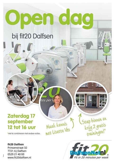 Open dag fit20 Dalfsen zaterdag 17 september - Foto: Ingezonden foto