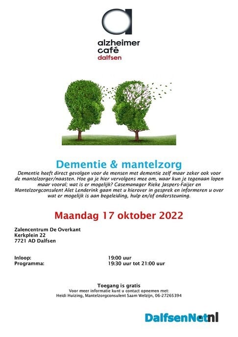 Alzheimercafé 17 oktober - Foto: Ingezonden foto