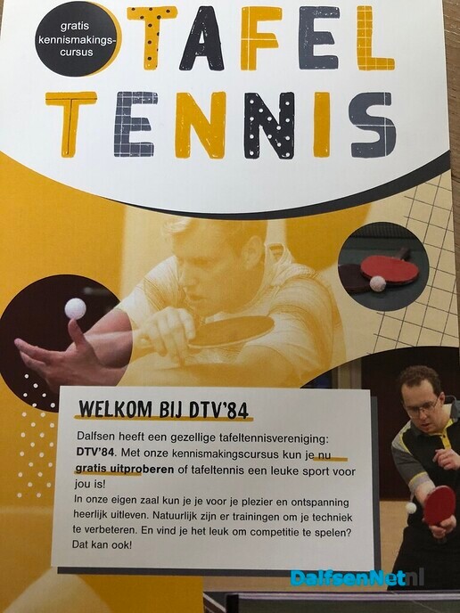 Tafeltenniszaal open op 10 september - Foto: Ingezonden foto
