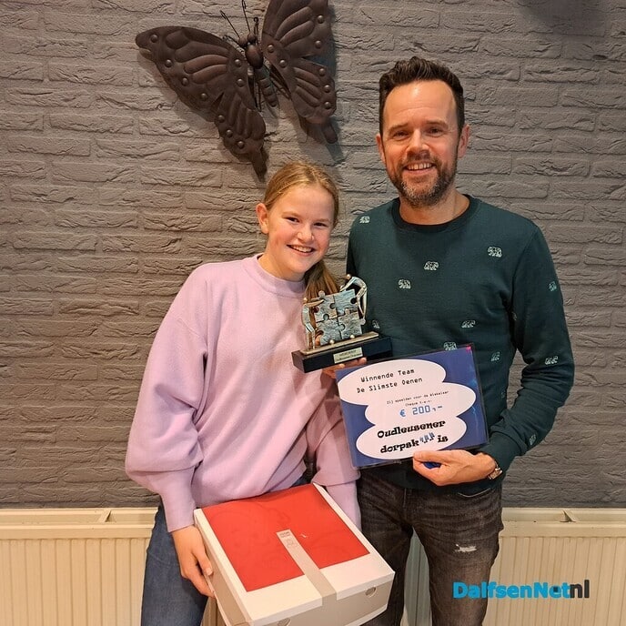 De Slimste Oenen winnaars Oudleusener DorpskWis - Foto: Ingezonden foto