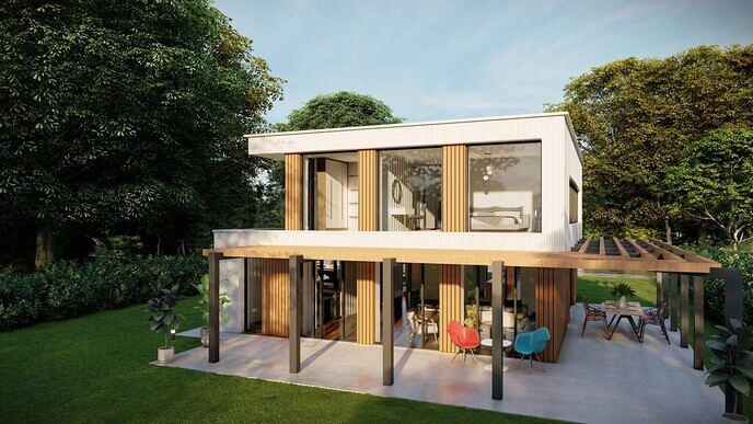Weer een villa klaar voor transport - Foto: Eigen geleverde foto