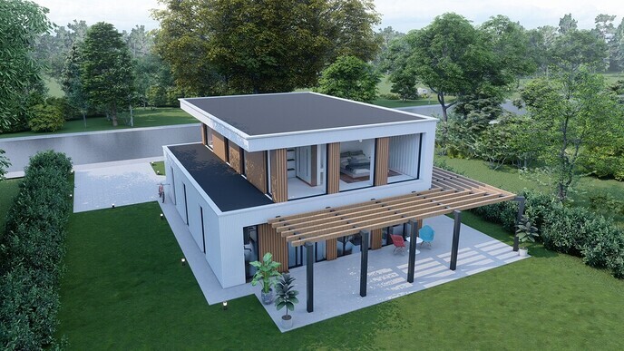 Weer een villa klaar voor transport - Foto: Eigen geleverde foto