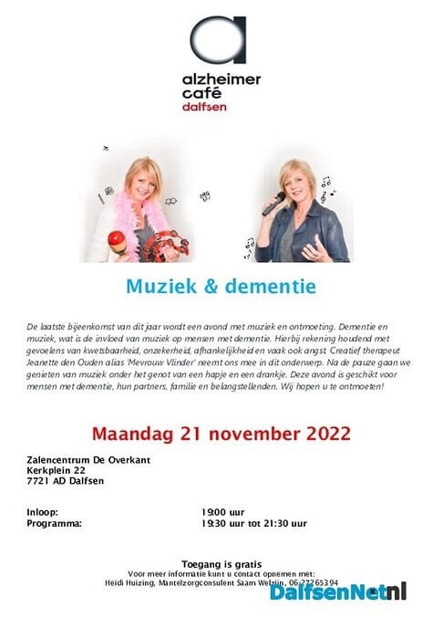 Alzheimercafé 21 november - Foto: Ingezonden foto