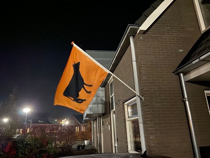 Originele vlag voor de Oranjefeesten - Foto: Ingezonden foto