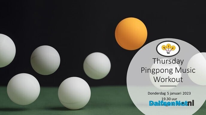 Pingpong met achtergrond muziek? Het kan! - Foto: Ingezonden foto