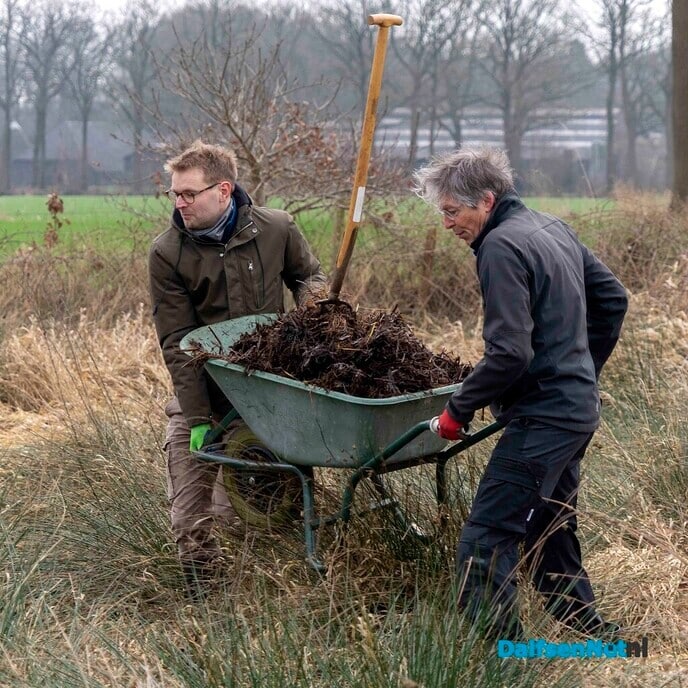 Twee broeihopen voor de ringslang bij Hoonhorst aangelegd - Foto: Paul Scholten