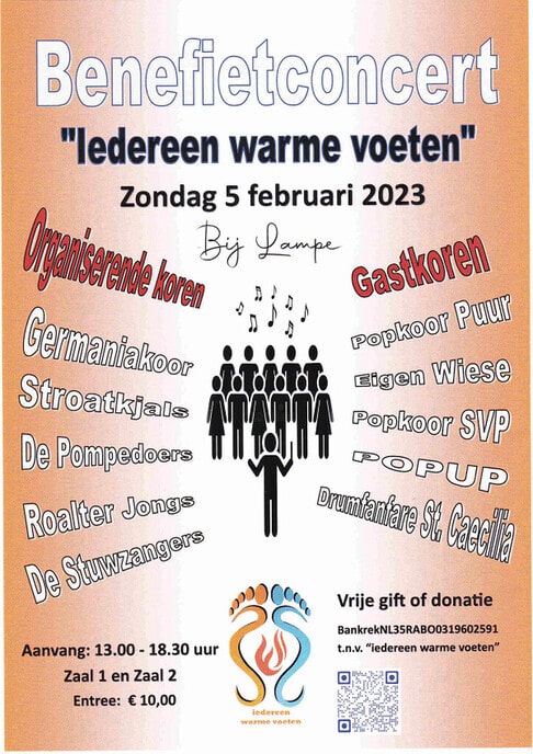 Stuwzangers werken mee aan Benefietconcert