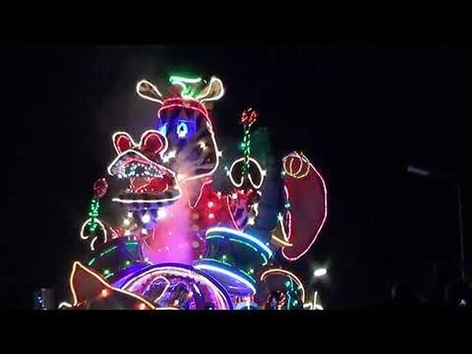 Verlichte Carnaval optocht Lemelerveld.