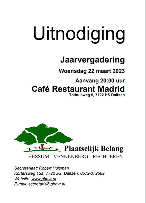 Jaarvergadering plaatselijk belang Hessum - Foto: Ingezonden foto