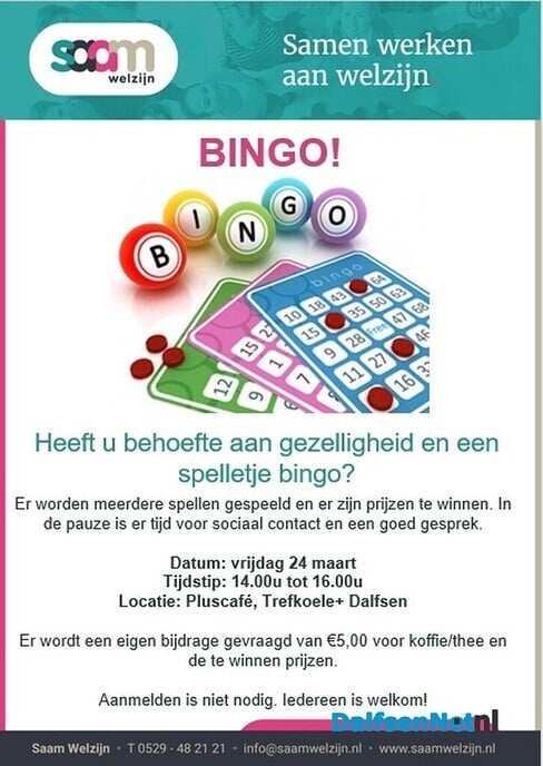 Bingo en gezelligheid - Foto: Ingezonden foto