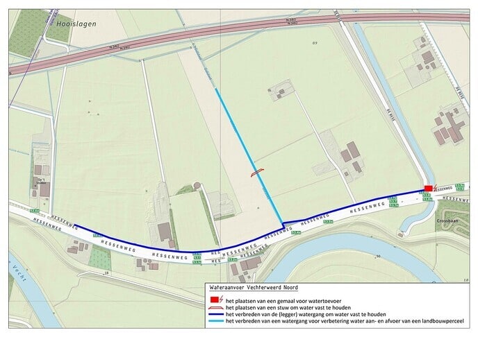 Waterschap verbetert wateraanvoer Vechterweerd Noord bij Dalfsen - Foto: Ingezonden foto