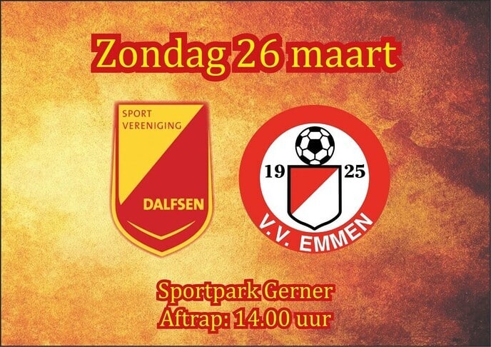 SV Dalfsen speelt op Super Sunday tegen VV Emmen - Foto: Ingezonden foto