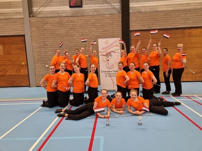 Majorettes Polyhymnia voor het eerst internationaal - Foto: Ingezonden foto