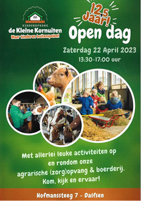 Morgen open dag agrarische kinderopvang de Kleine Kornuiten