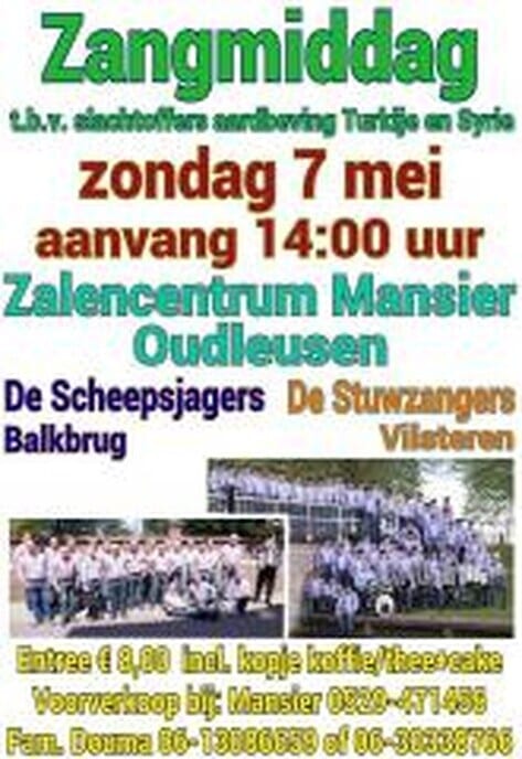 Muzikale zangmiddag aardbevingsslachtoffers