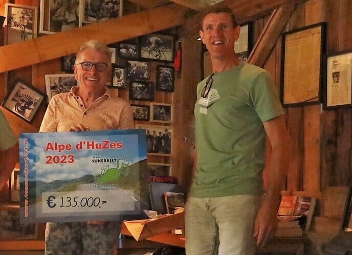 Team Sukerbiet 135.000 euro in voor het KWF - Foto: Ingezonden foto
