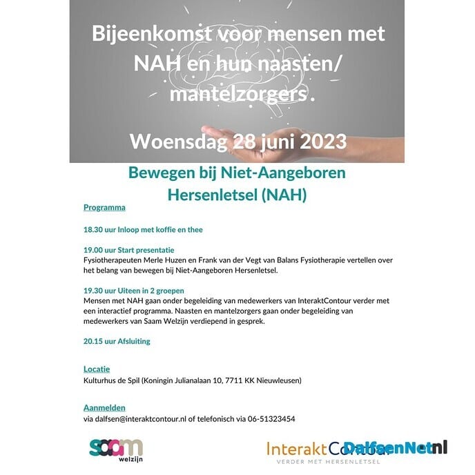 28 juni: Bijeenkomst Bewegen bij Niet-Aangeboren Hersenletsel - Foto: Ingezonden foto